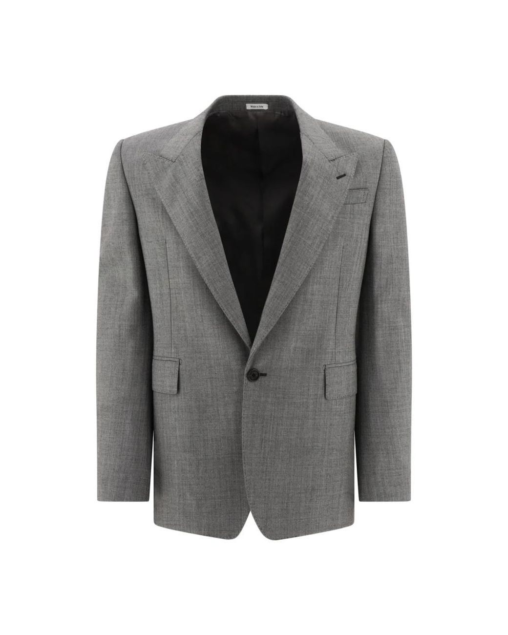 McQueen Gray Wool Blazer for men