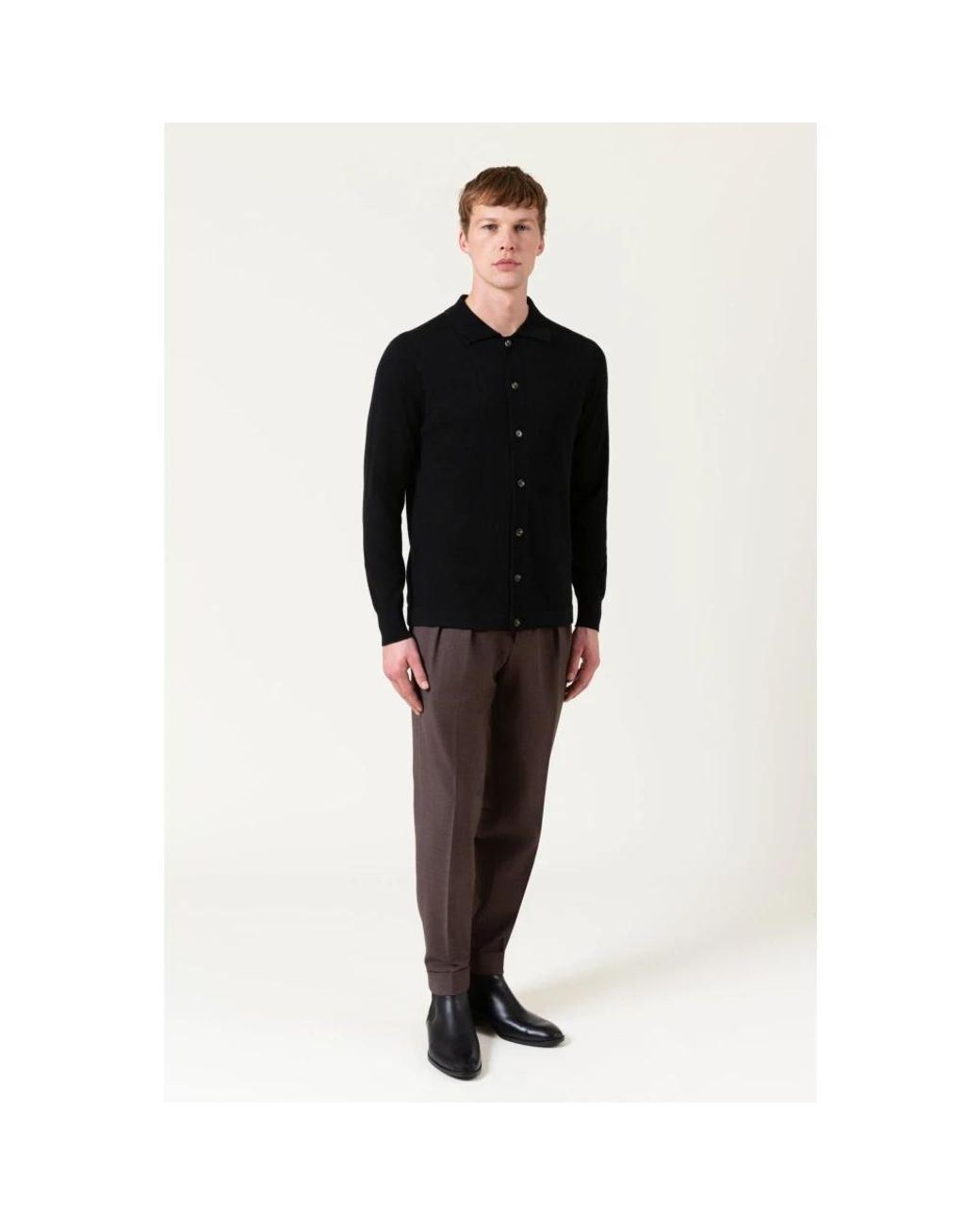 Cardigans AUTORE de hombre de color Black