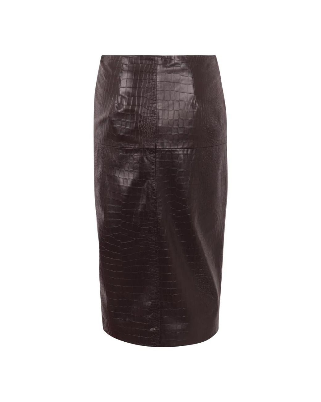 FEDERICA TOSI Brown Leather Skirts