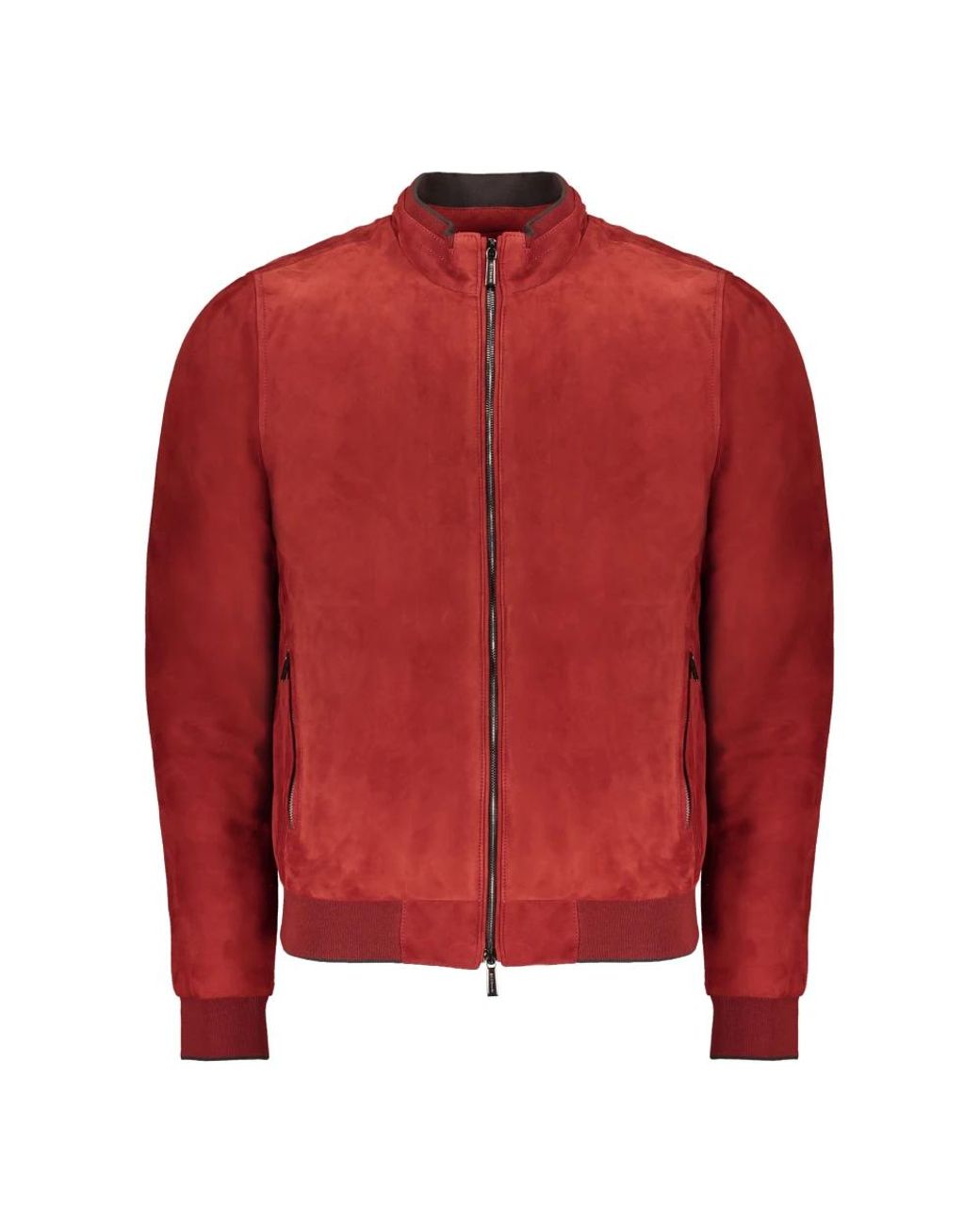 Moorer Red Leather Jackets for men