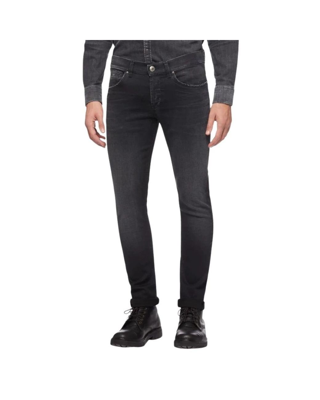 Dondup Black Skinny Jeans for men