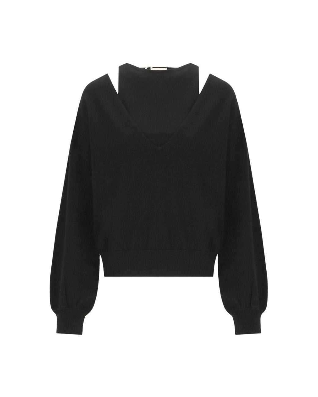 Max Mara Black V-Neck Knitwear