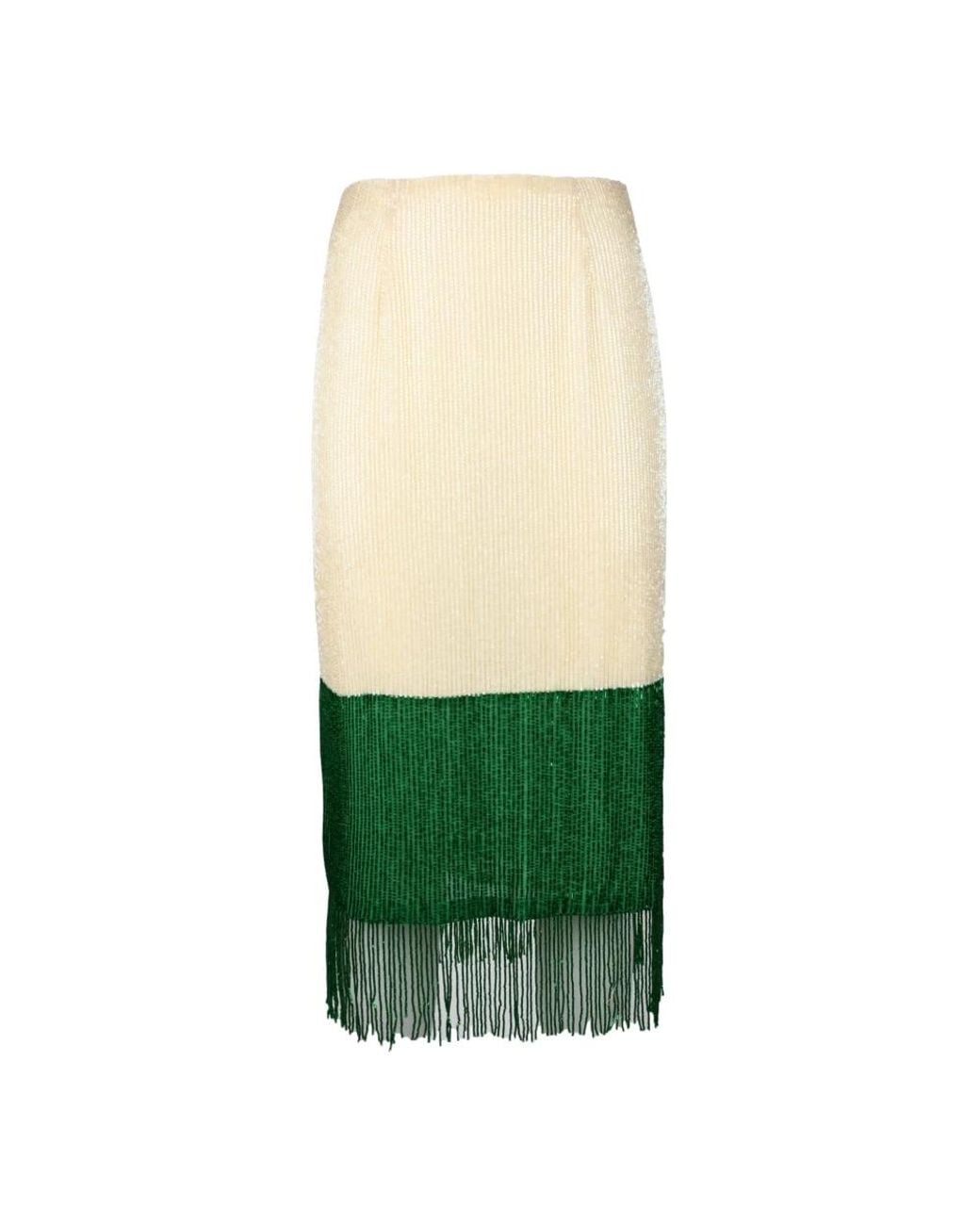 Elisabetta Franchi Green Midi Skirts