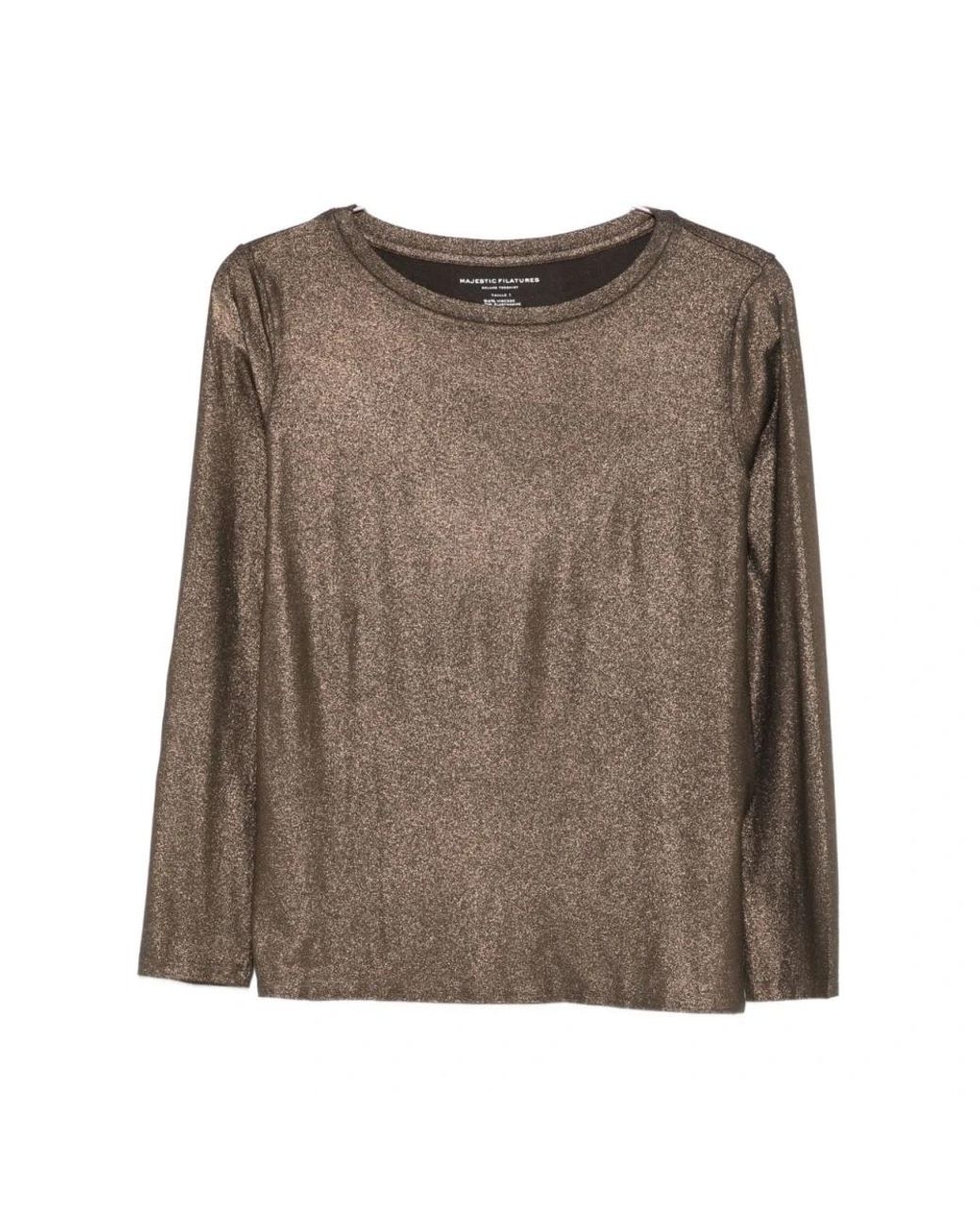 Majestic Filatures Brown Round-Neck Knitwear