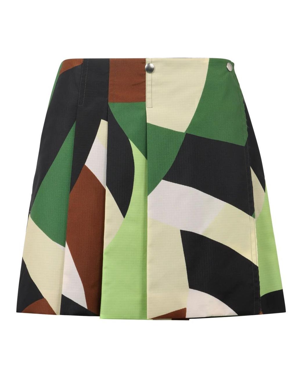 Plan C Green Short Skirts