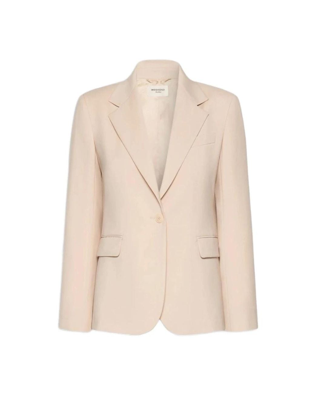 Weekend by Maxmara Single-Breasted Blazer in het Natural