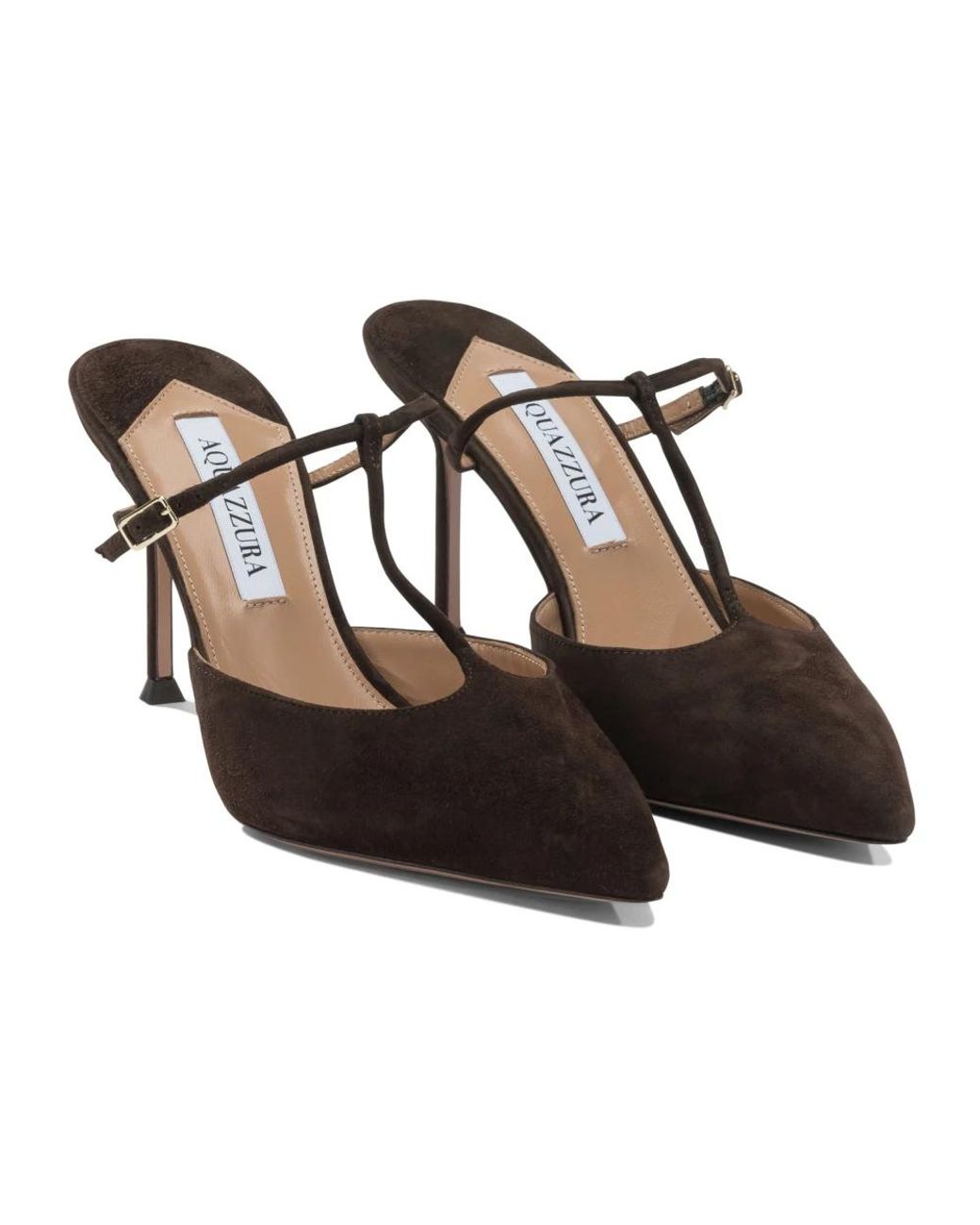 Aquazzura Brown Heeled Mules