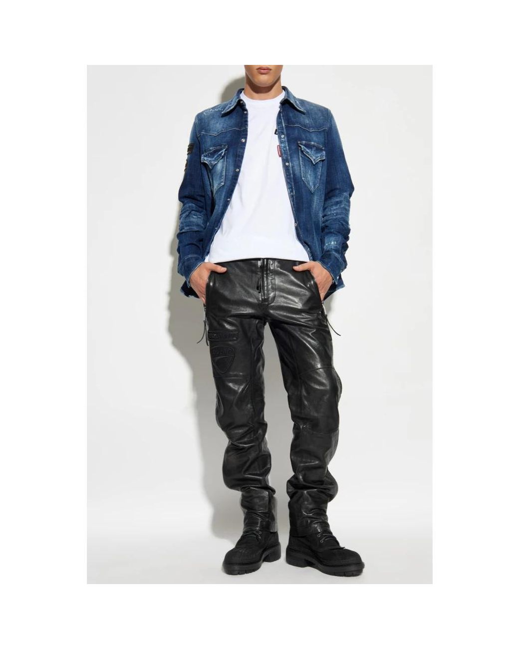 DSquared² Blue Denim Shirts for men
