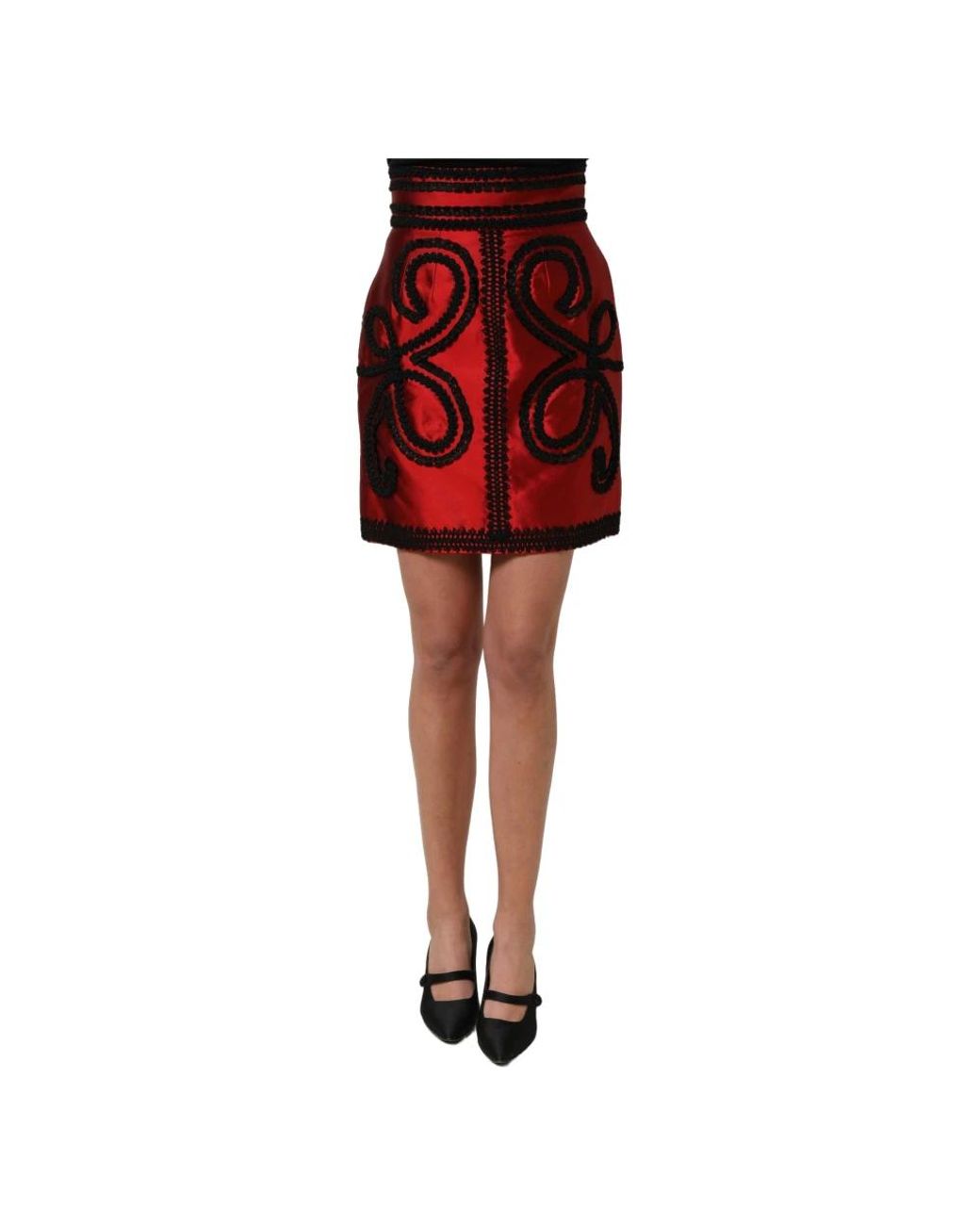 Dolce & Gabbana Red Short Skirts