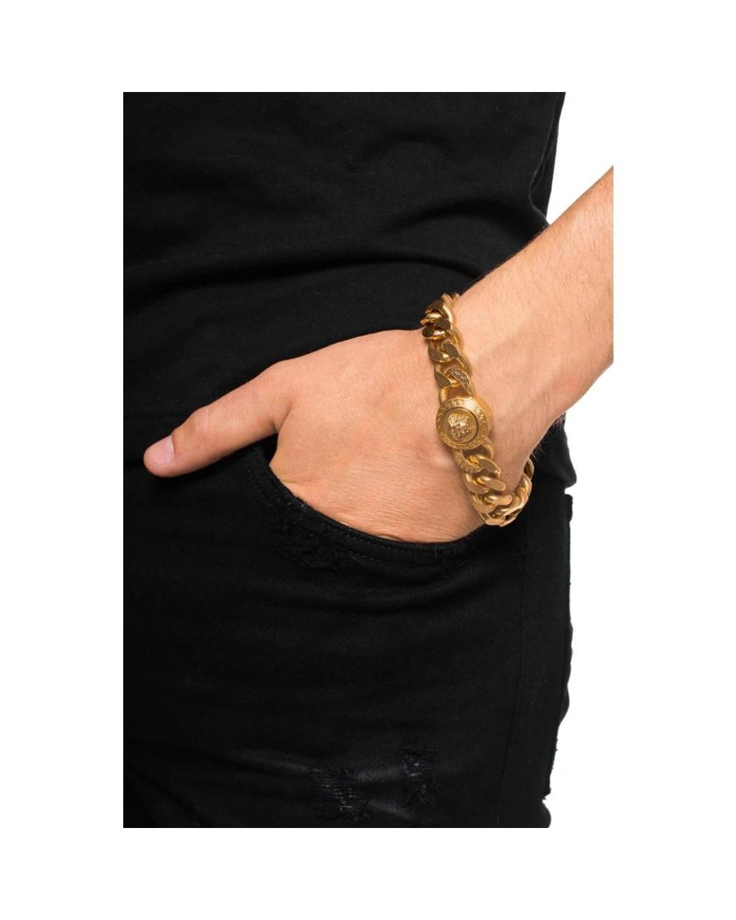 Bracelets di Versace in Metallic da Uomo