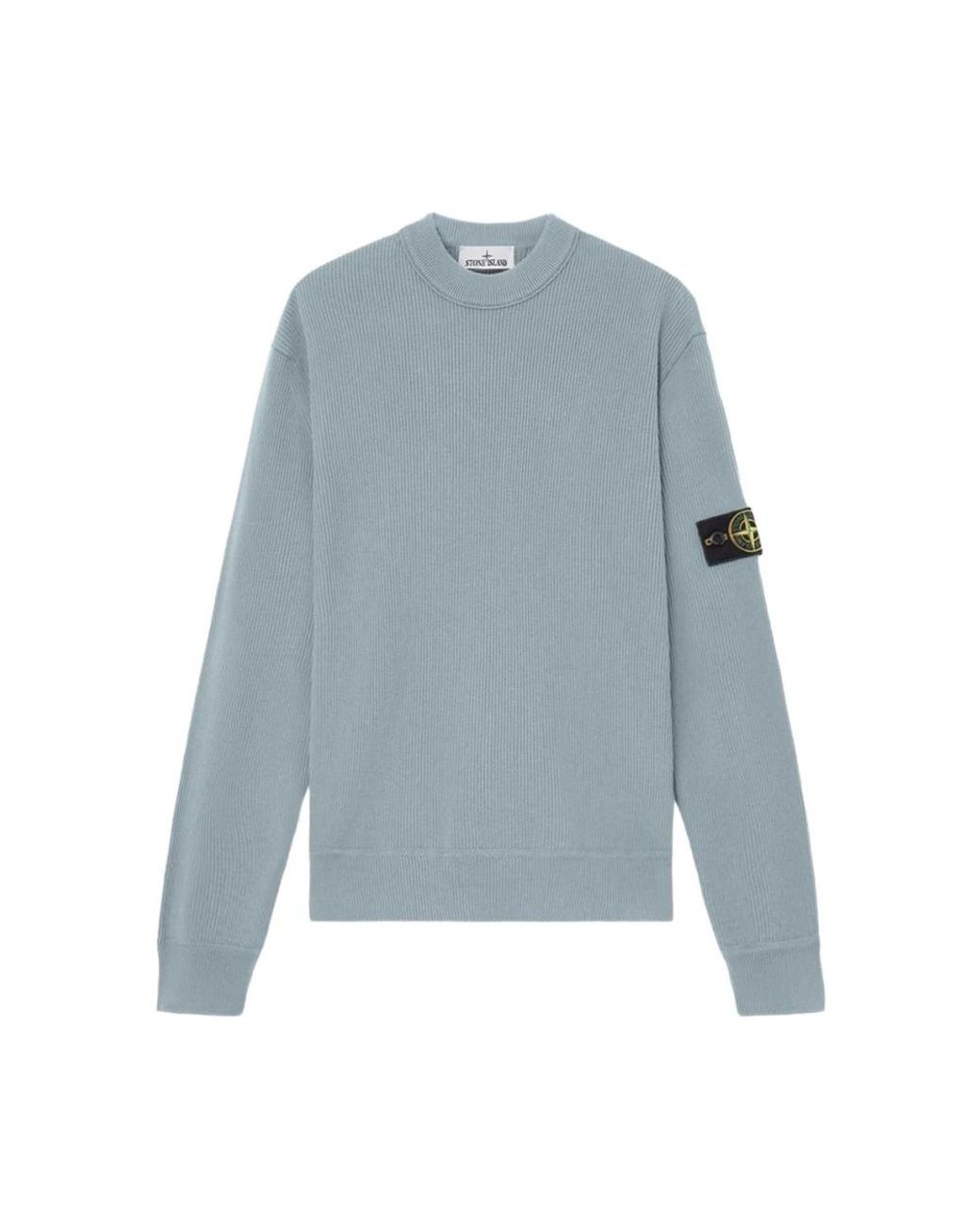 Stone Island Blue Long Sleeve T-Shirts for men