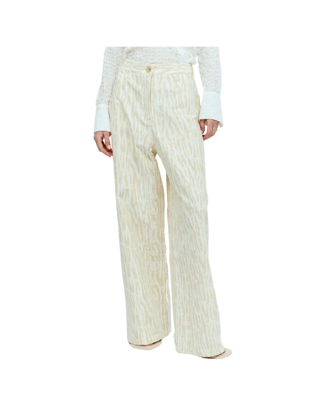 Song For The Mute White Wide Trousers
