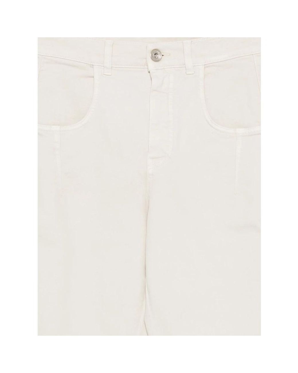 Eleventy White Tapered Trousers