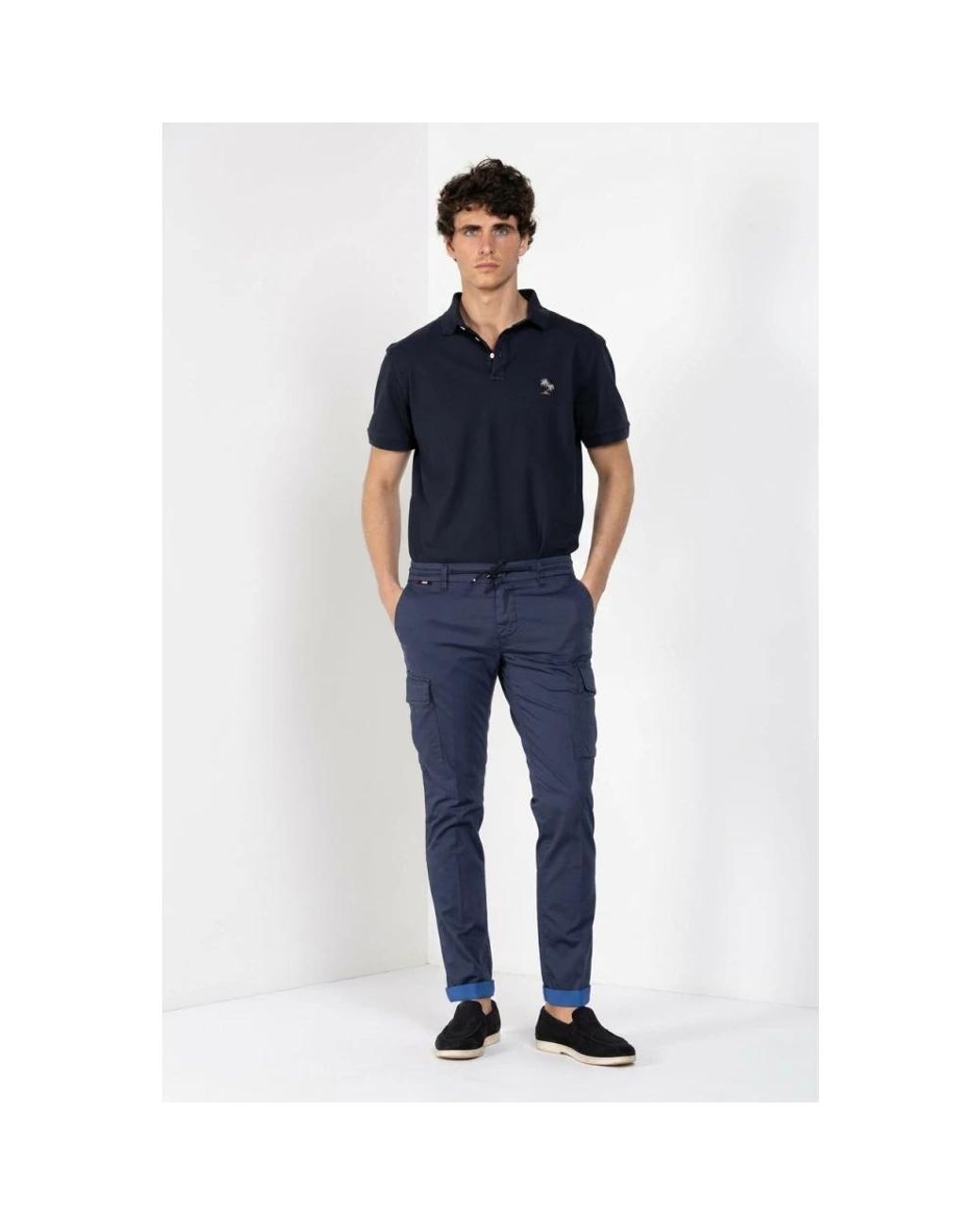Mason's Blue Slim-Fit Trousers for men