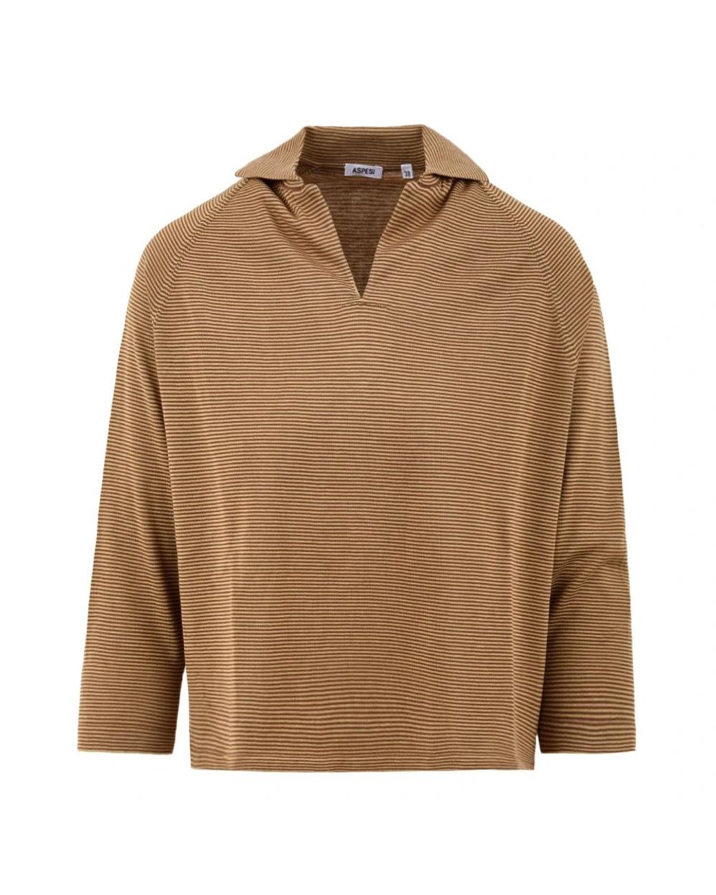 Aspesi Tops ,Katoen Polo Shirt in het Brown