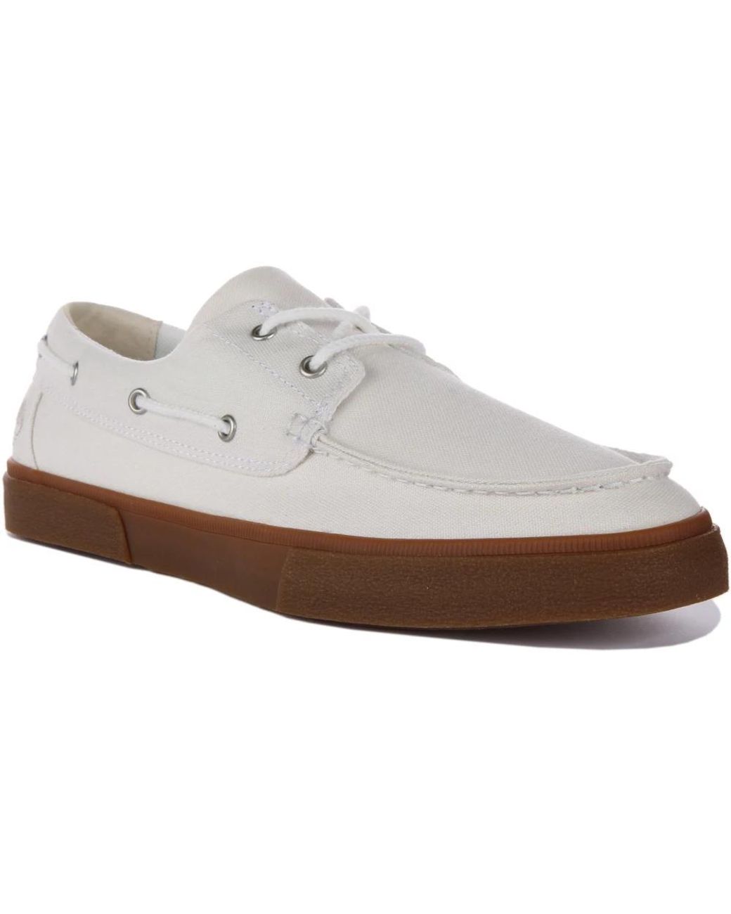 Timberland White Boat Shoes for men