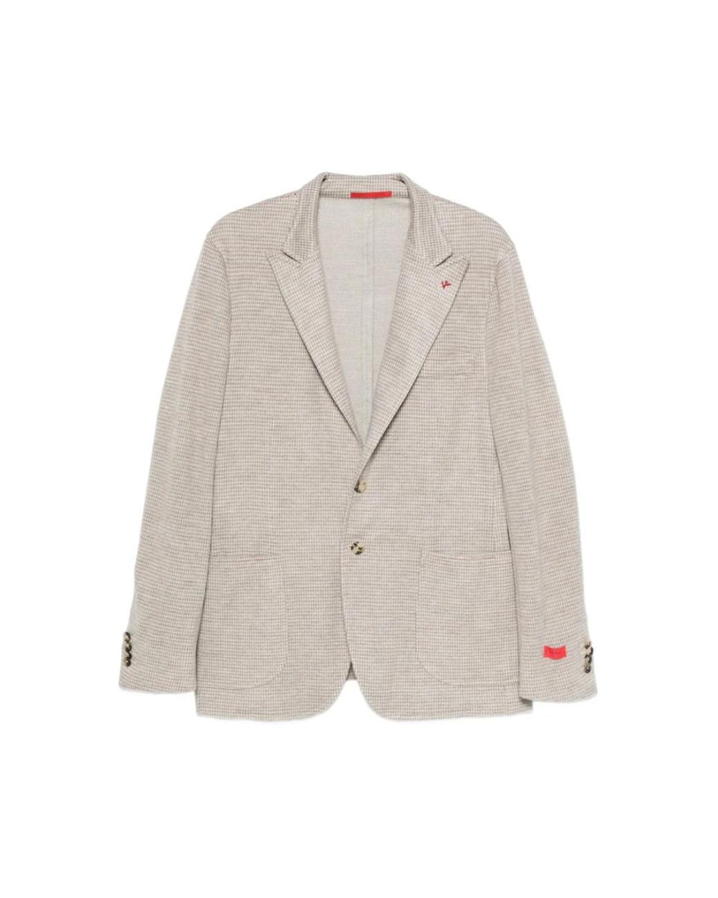 Isaia Jassen ,Houndstooth Blazer in het Gray voor heren