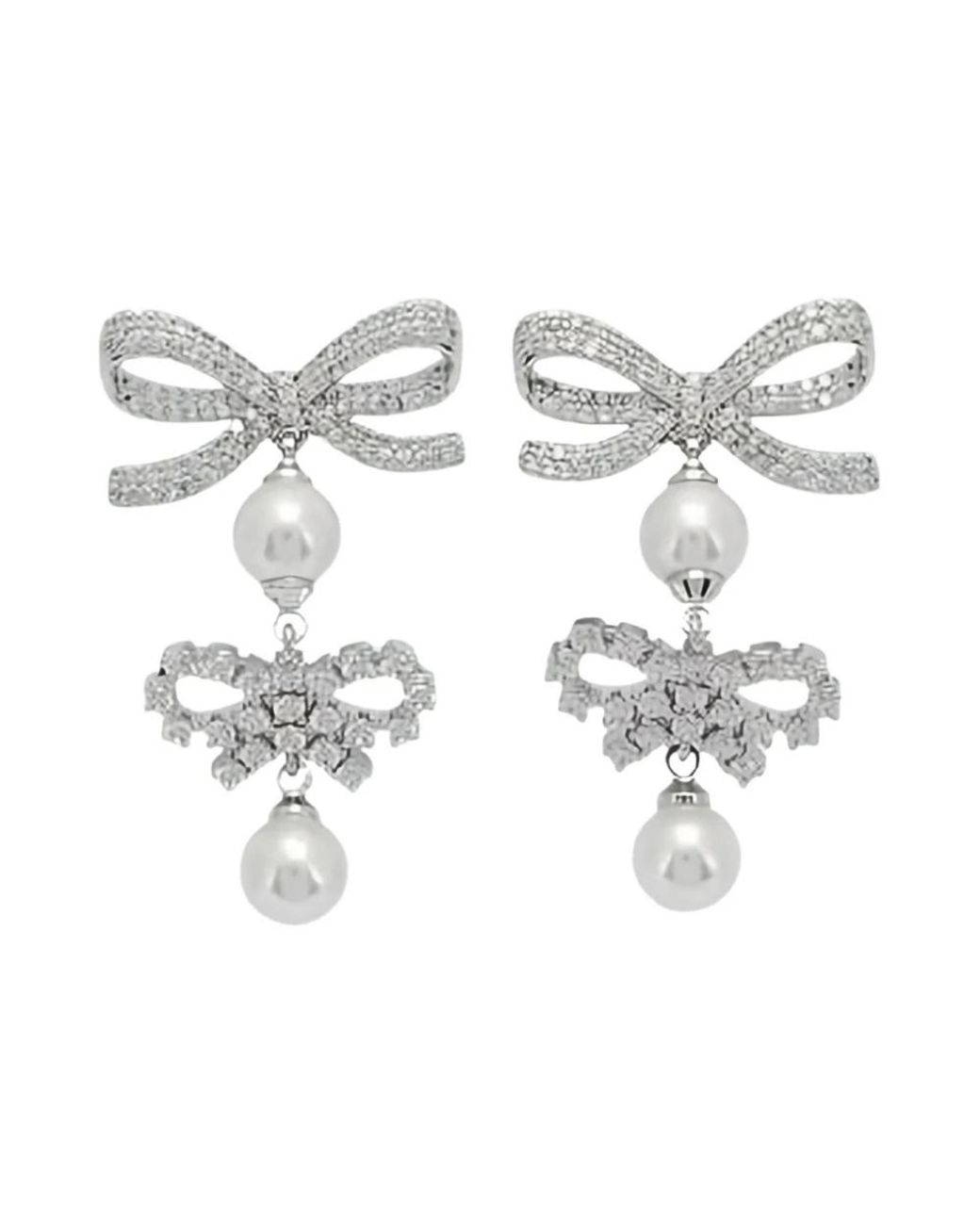 Earrings Self-Portrait de color Metallic
