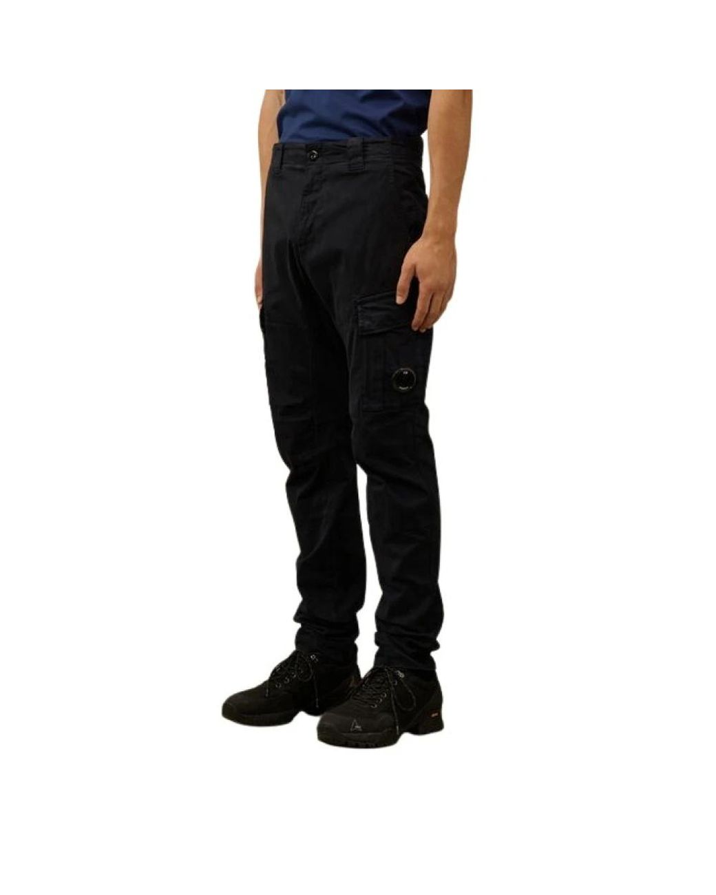 C P Company Black Slim-Fit Trousers for men