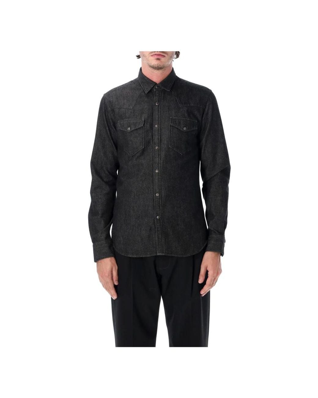Xacus Texana Denim Overhemd in het Black voor heren