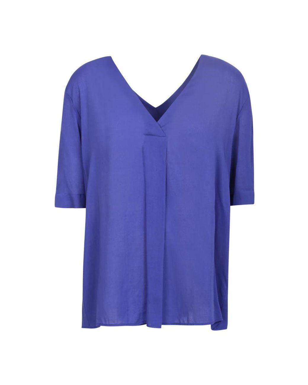 Xacus Overhemden ,Blauw ,V-Hals Blouse in het Blue