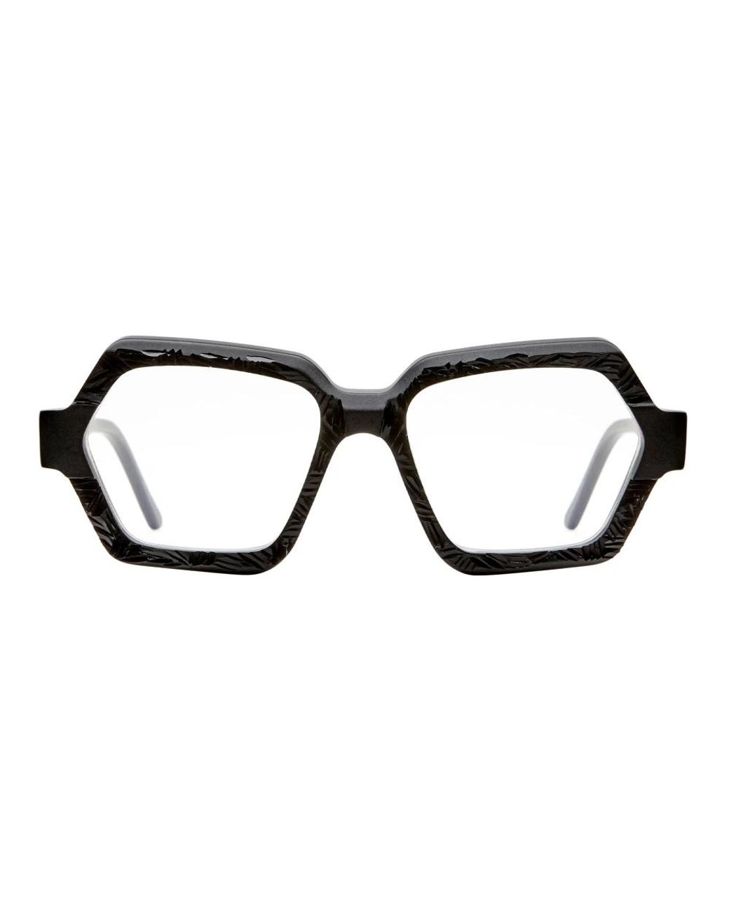 Kuboraum Accessoires ,Zwart ,Hexagonale Zwarte Matte Bril in het Black