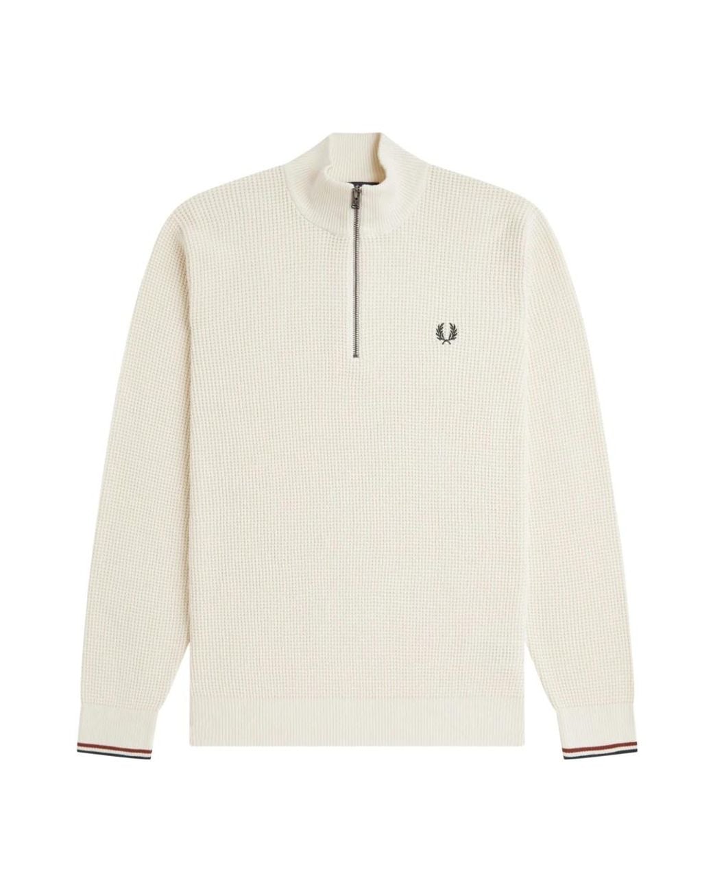 Fred Perry Rollkragenpullover in White für Herren