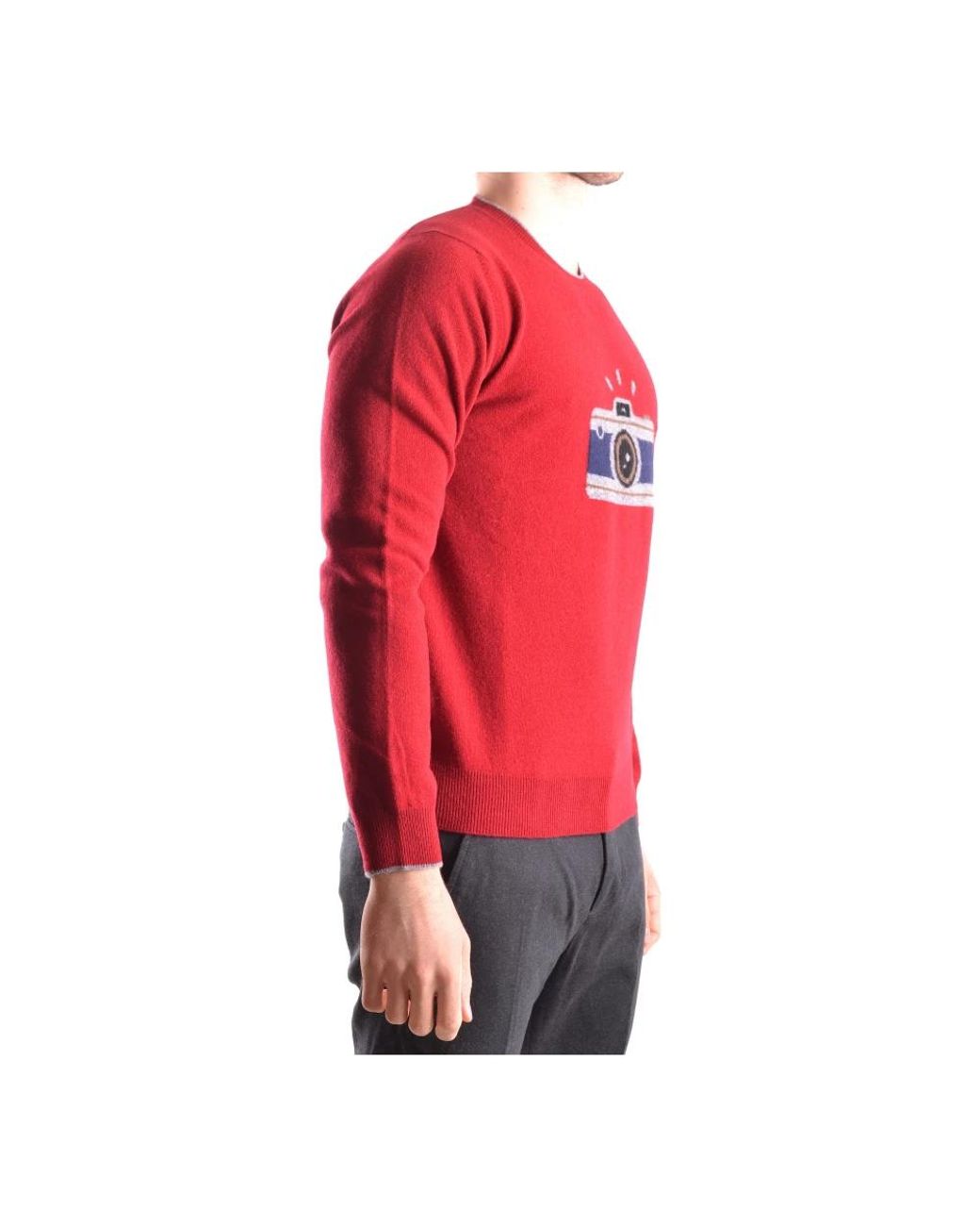 Altea Red Round-Neck Knitwear for men