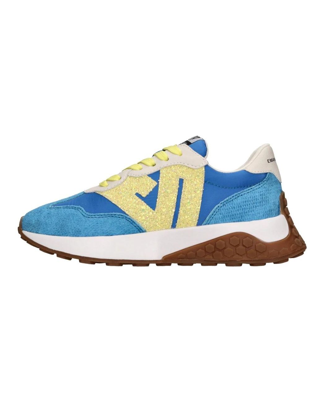 Emanuélle Vee Schoenen ,Blauw ,Leer Sneakers Clear in het Blue