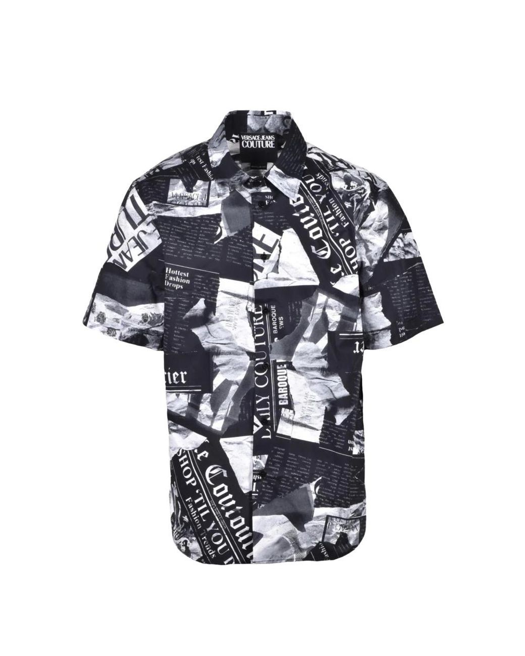 Versace Jeans Couture Blue Short Sleeve Shirts for men