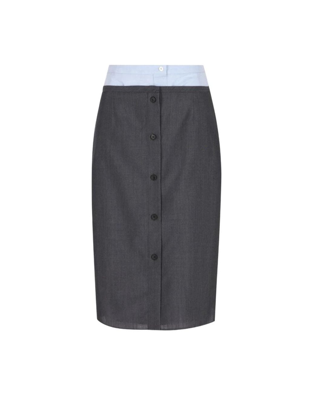 Prada Gray Midi Skirts