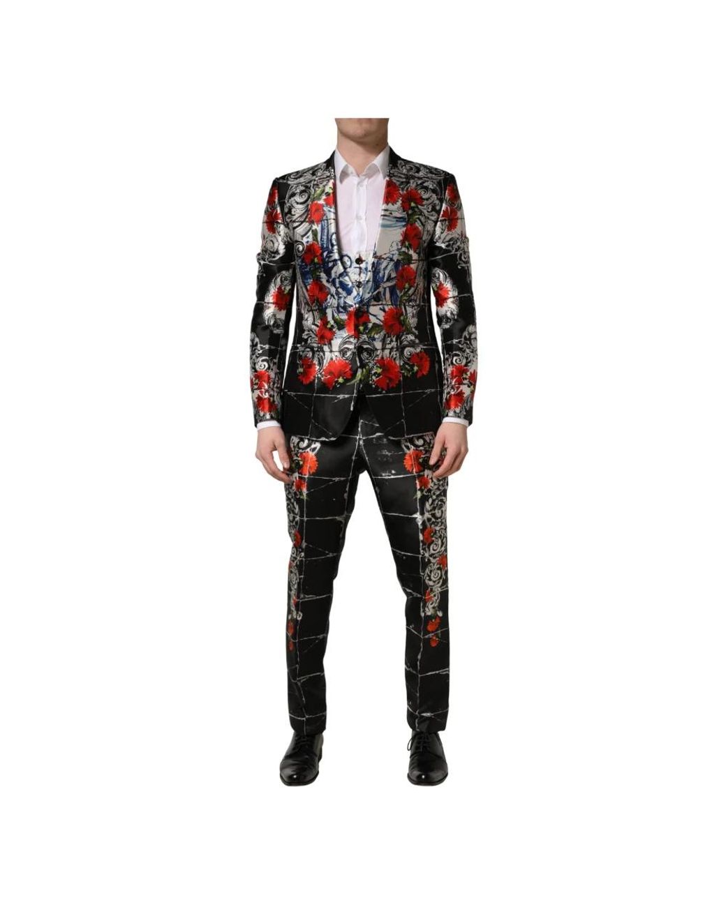 Dolce & Gabbana Black Single Breasted Suits for men
