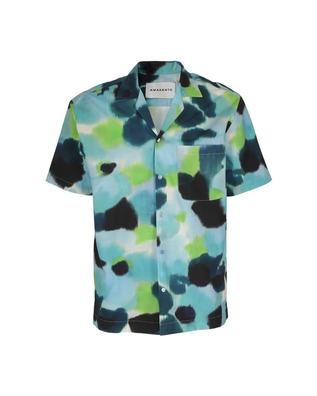 Amaranto Green Short Sleeve Shirts for men