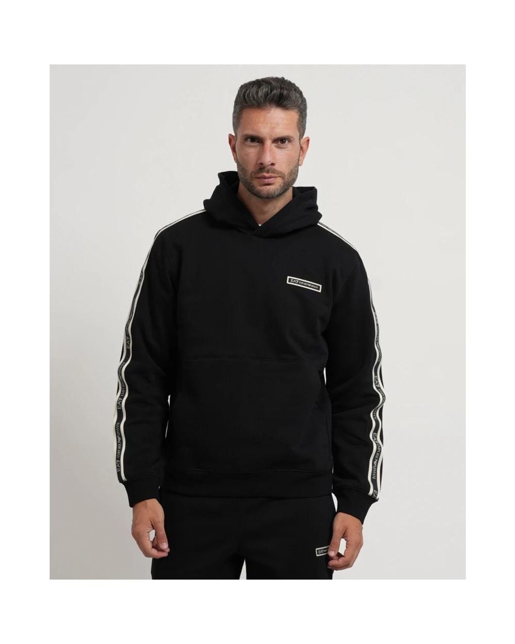 Emporio Armani Black Hoodies for men