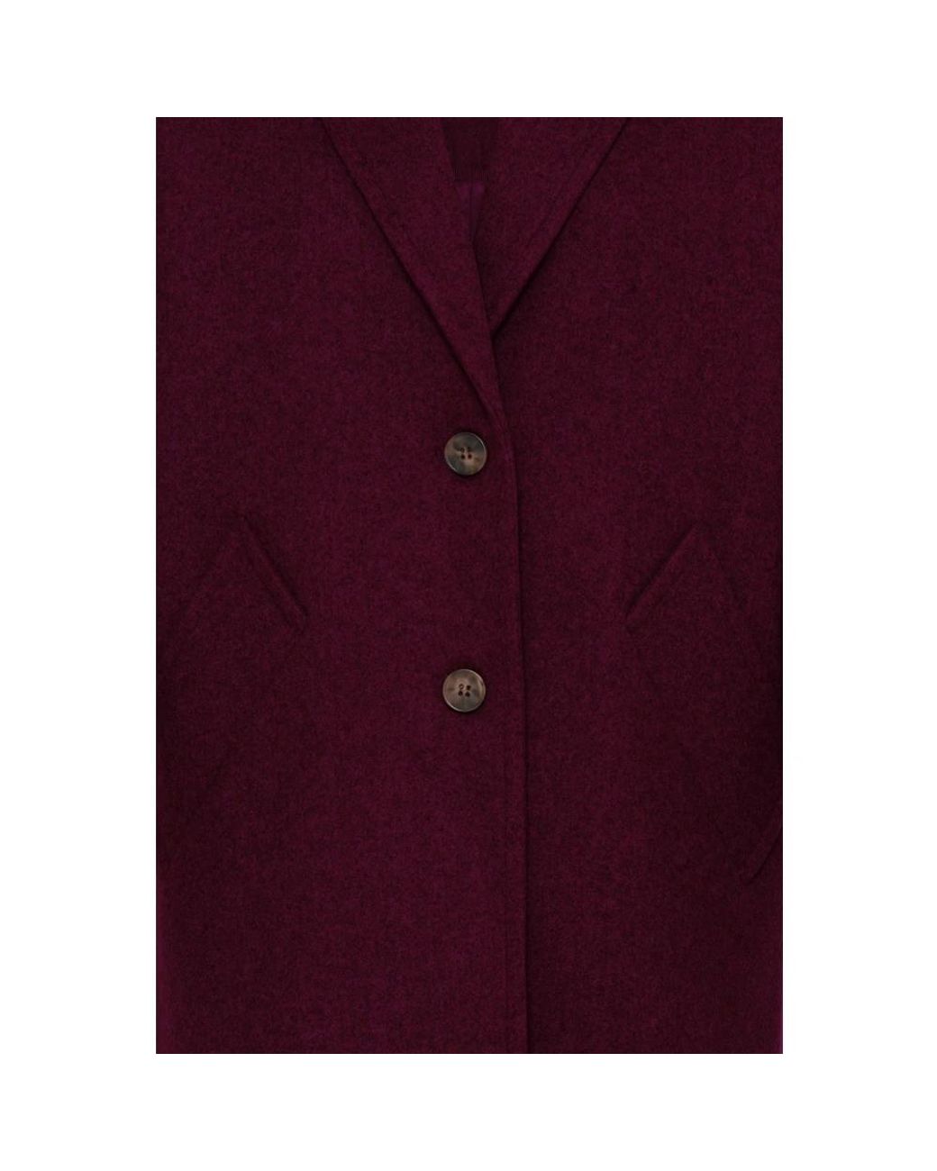 Single-Breasted Coats Ichi de color Red