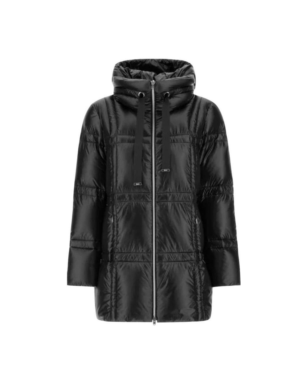 Herno Jassen ,Zwart ,Nylon A-Shape Jas in het Black