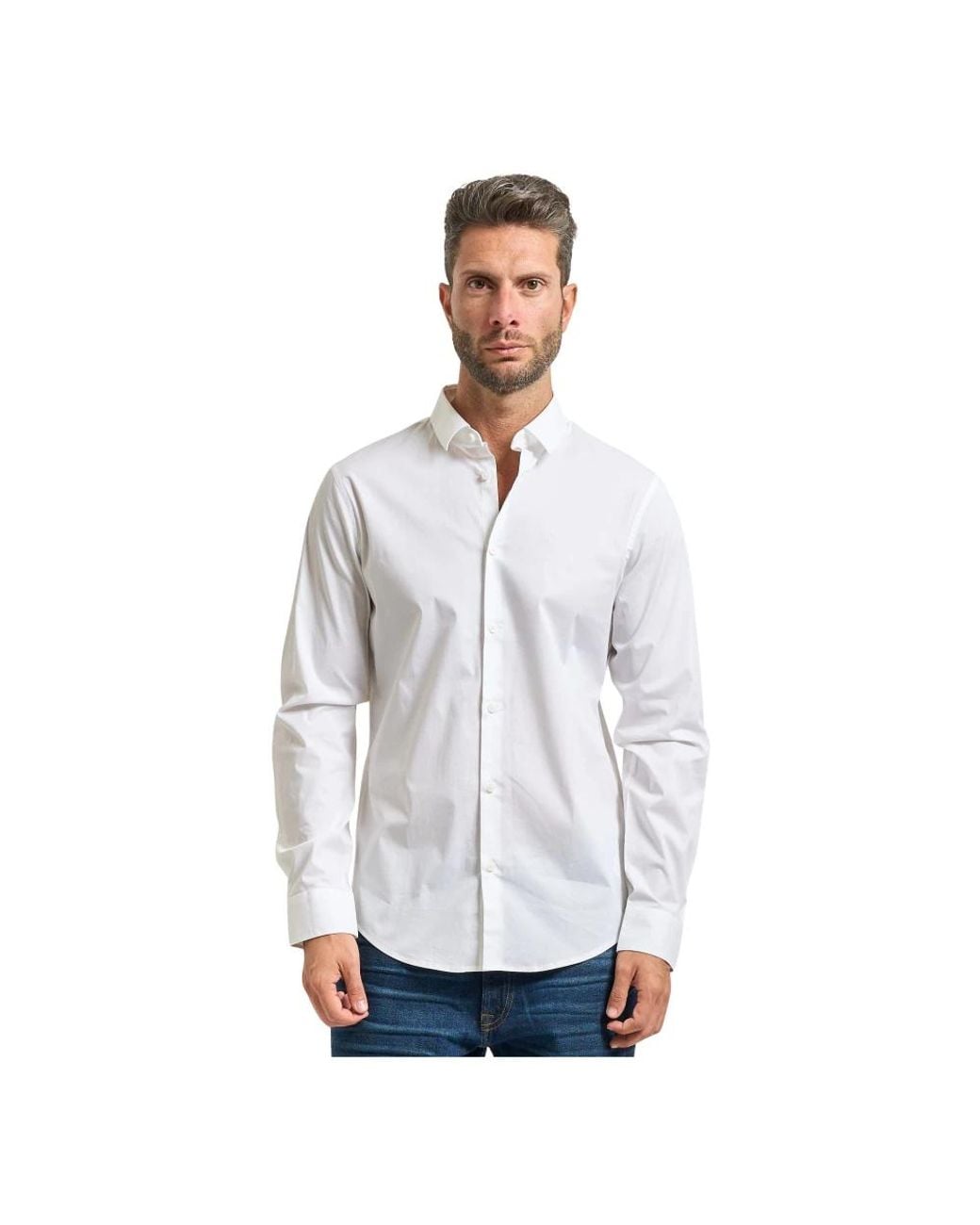 ARMANI EXCHANGE White Formal Shirts for men