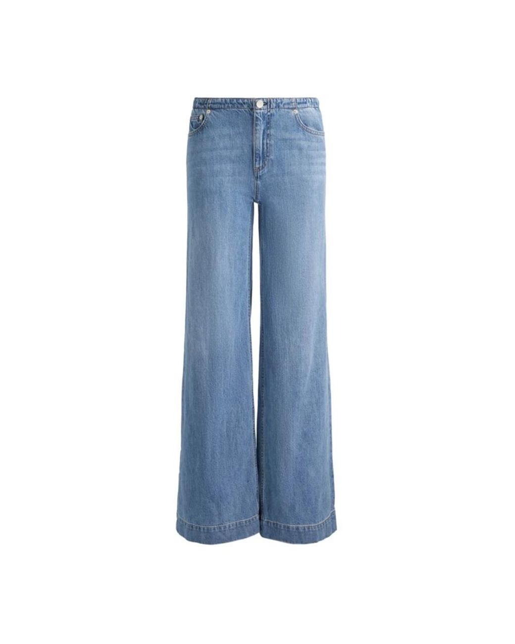Alice + Olivia Blue Wide Jeans