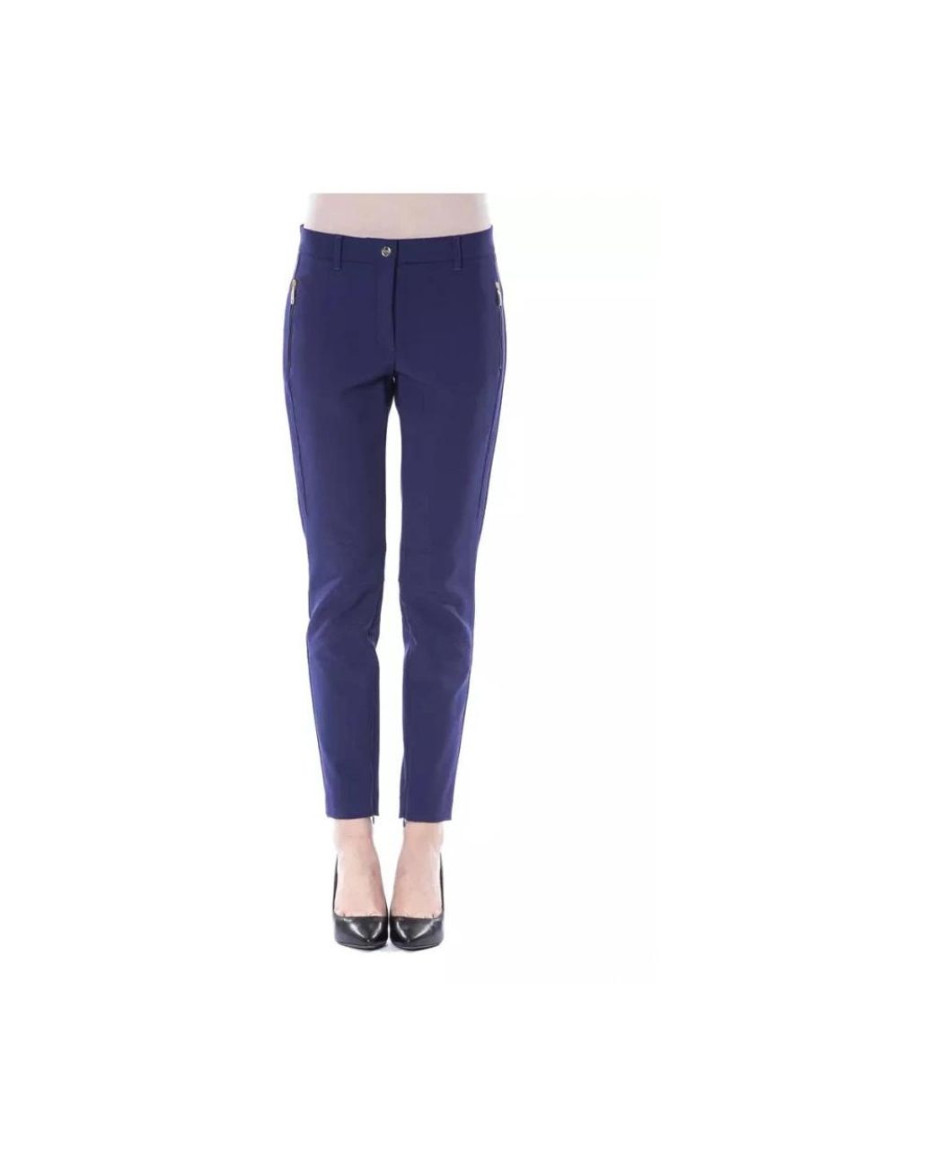 Byblos Blue Slim-Fit Trousers