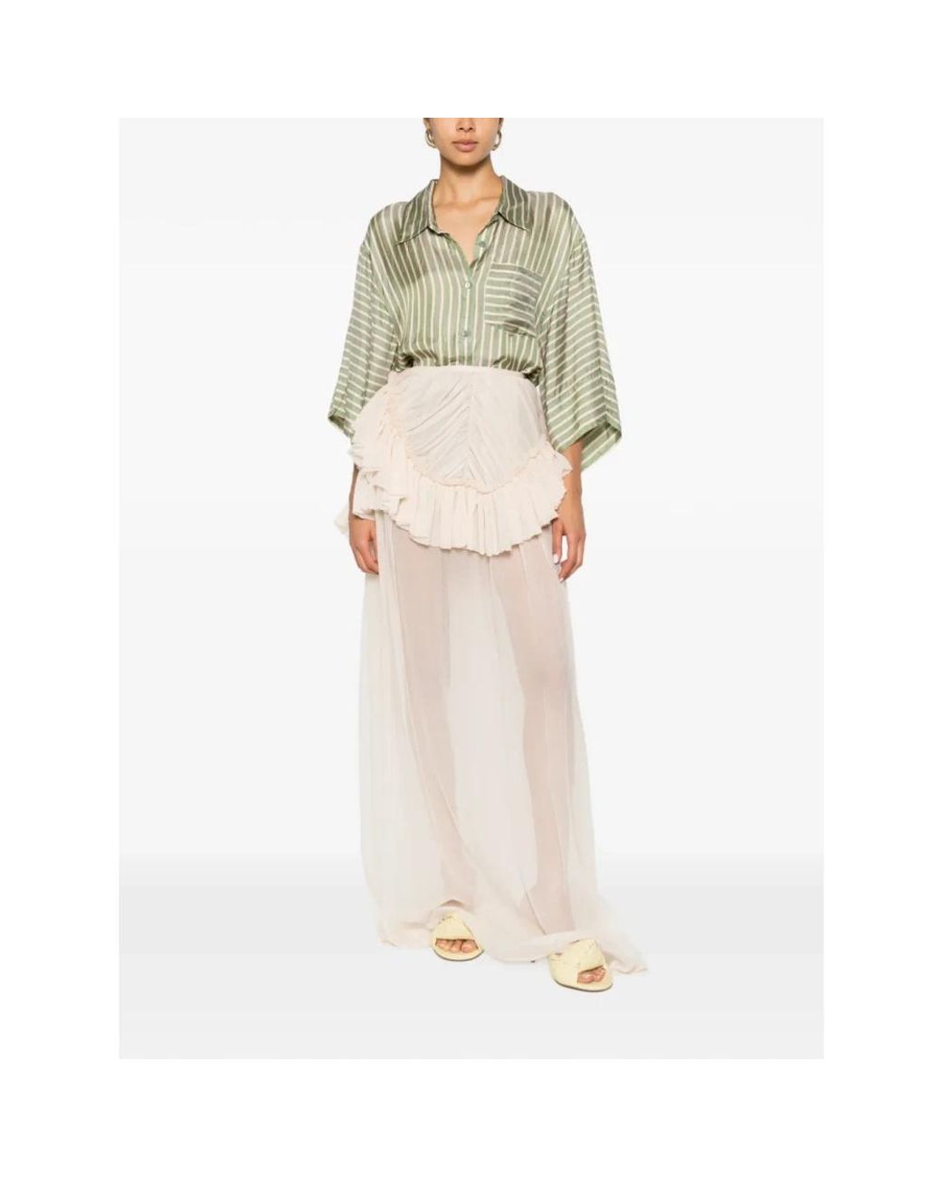 Dries Van Noten White Maxi Skirts