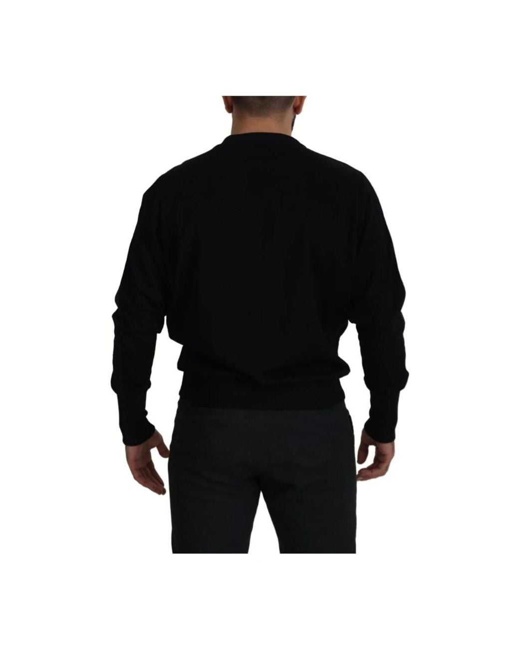 Dolce & Gabbana Black Round-Neck Knitwear for men
