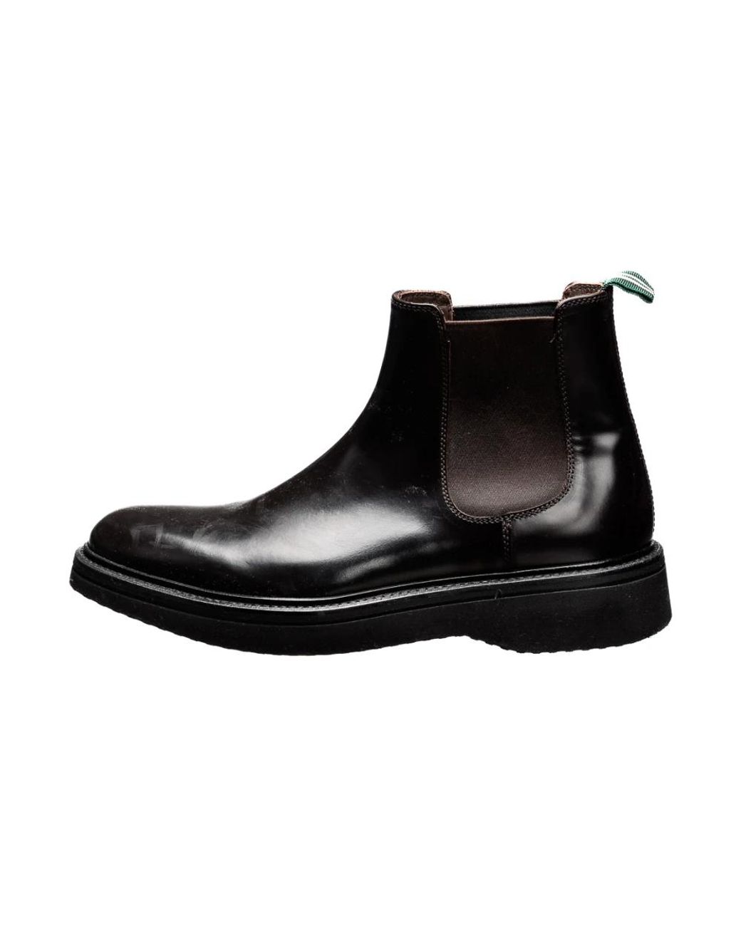 Green George Black Chelsea Boots for men