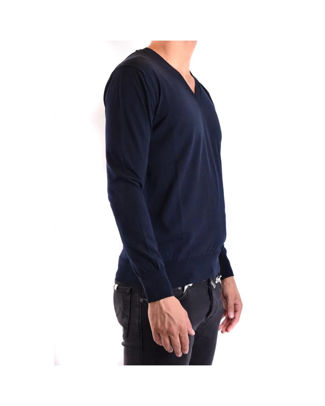 Hōsio Blue V-Neck Knitwear for men