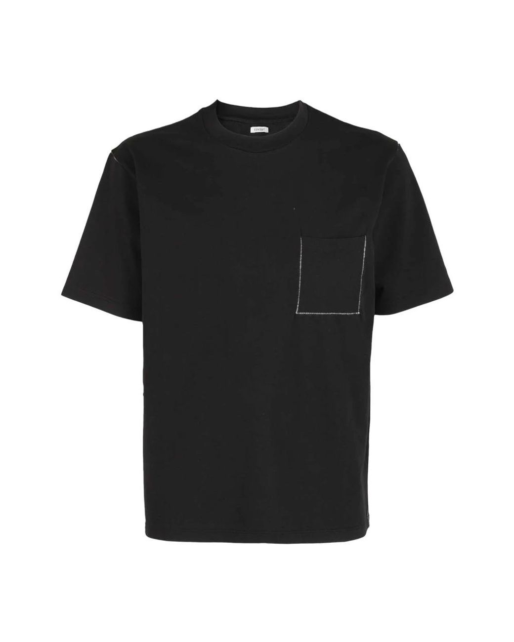 Covert Tops ,Zwart ,Katoen Contraststiksel Shirt in het Black voor heren