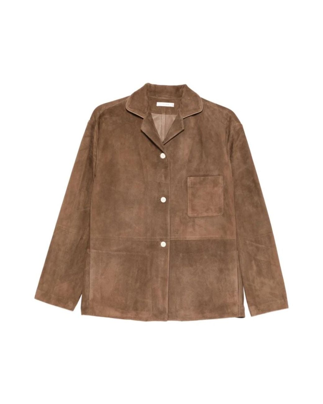 The Row Brown Leather Jackets