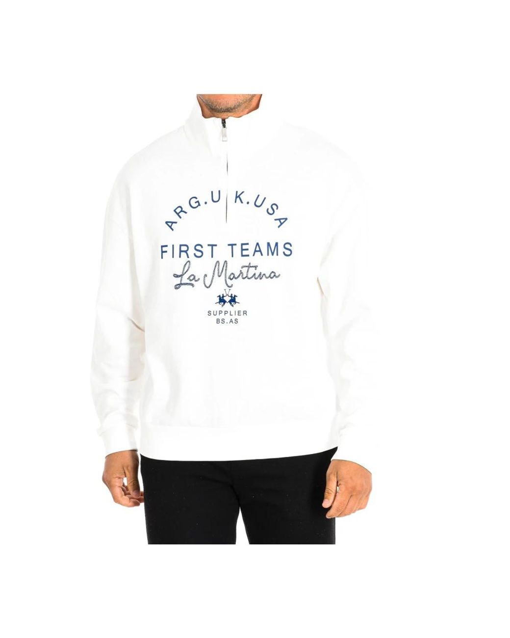 La Martina White Sweatshirts for men