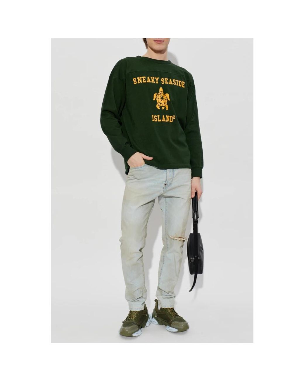 DSquared² Green Long Sleeve Tops for men