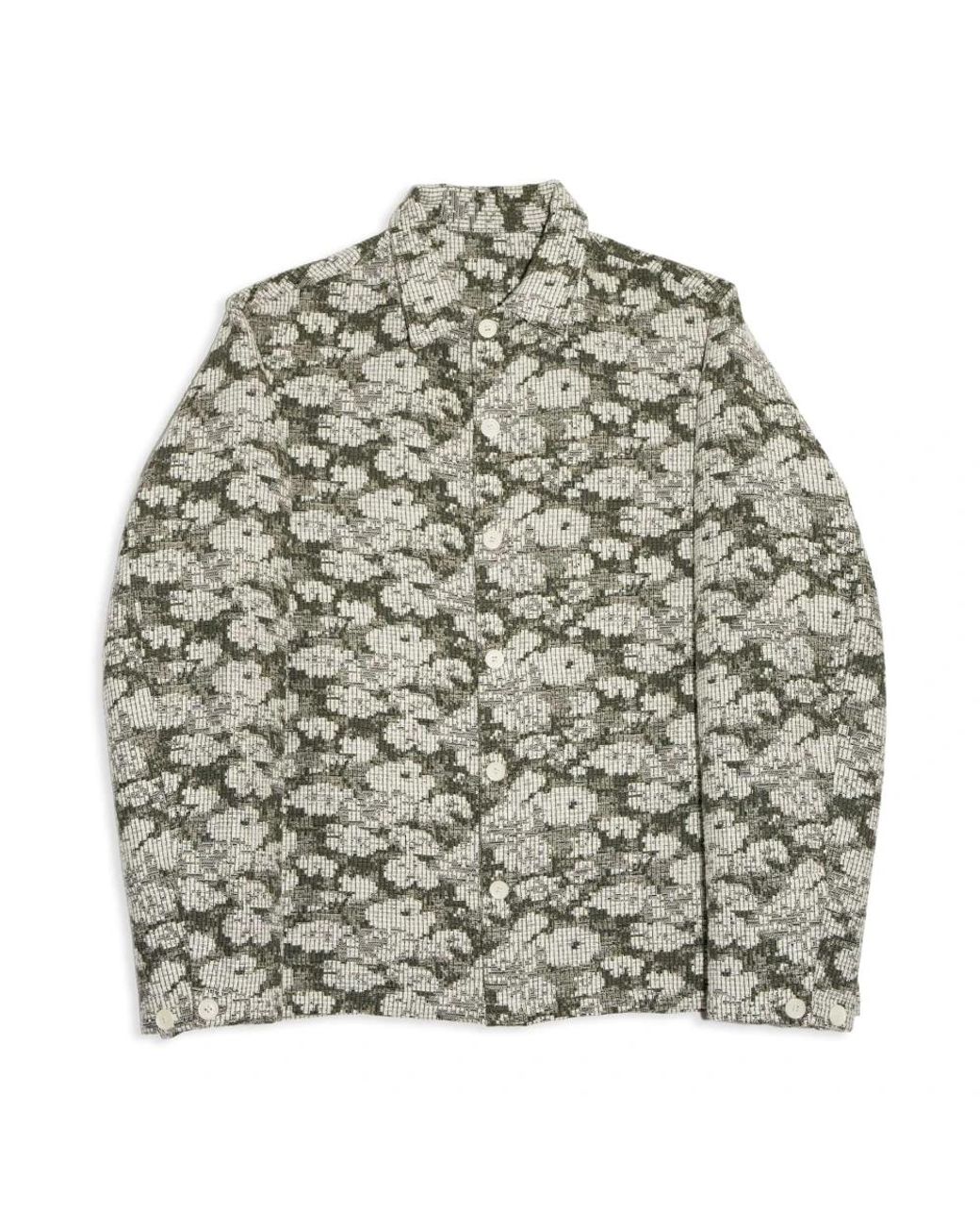 Soulland Tyra Jacquard Shirt Jacket in het Natural voor heren