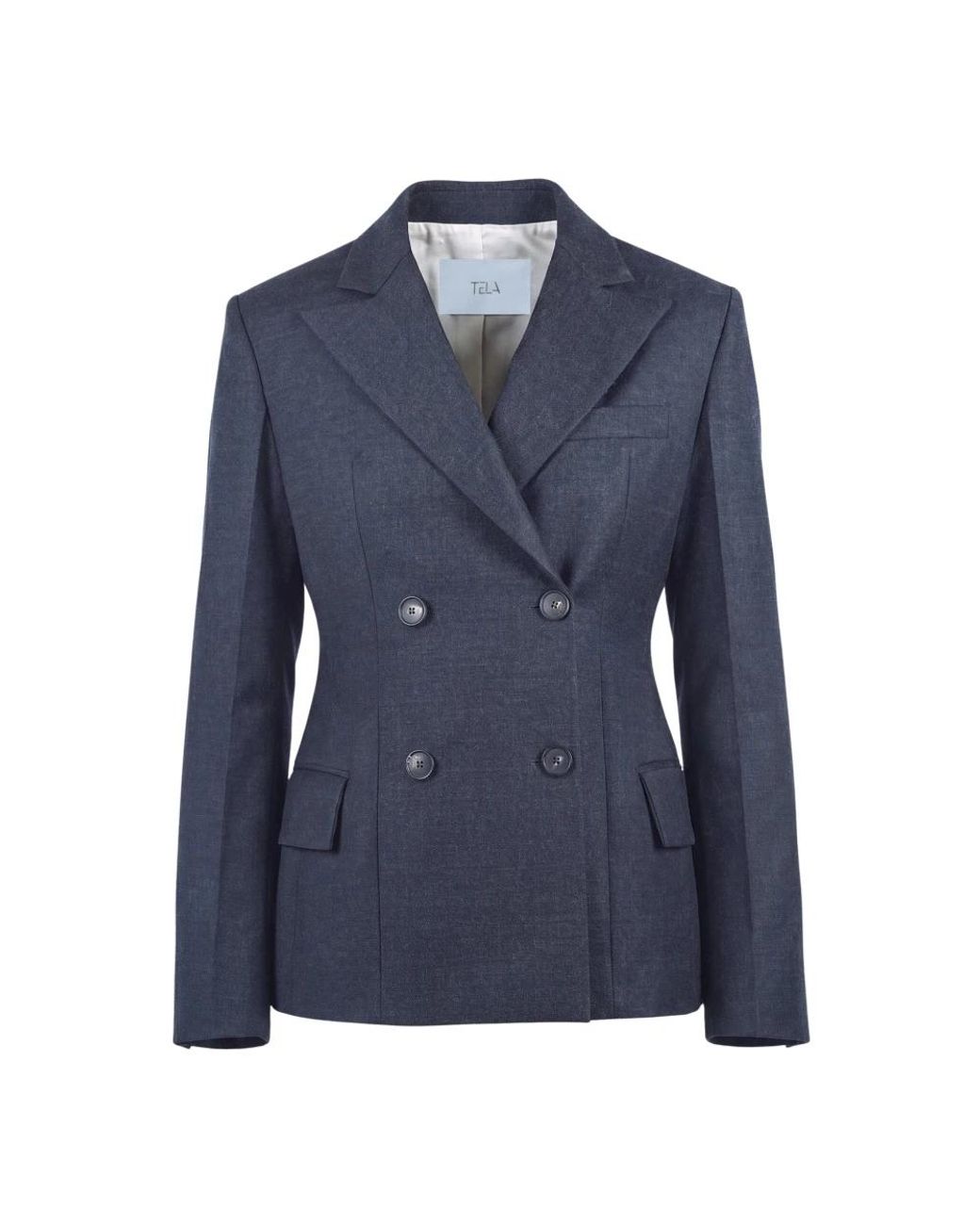 Tela Jassen ,Blauw Blazer in het Blue