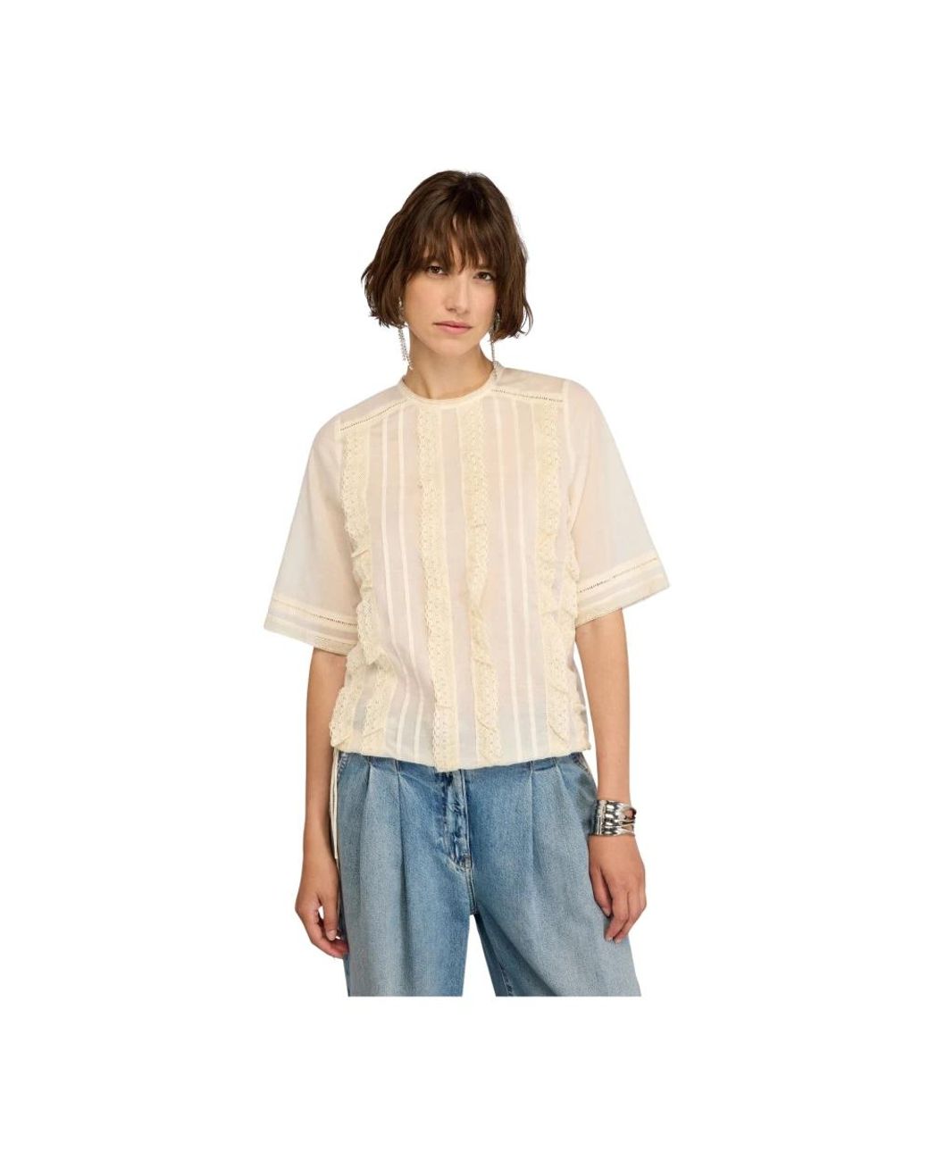 Semicouture White Round-Neck Knitwear
